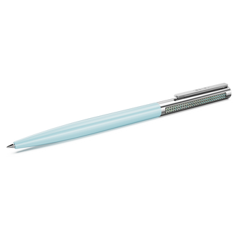 swarovski matrix tennis ballpoint pen  blue  chrome plated