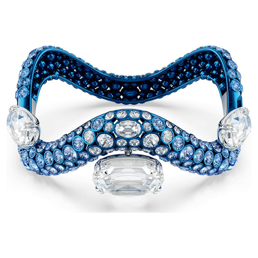 swarovski sublima bangle  mixed cuts  blue  blue finish