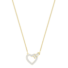 Lovely Necklace, White, Gold-tone plated
