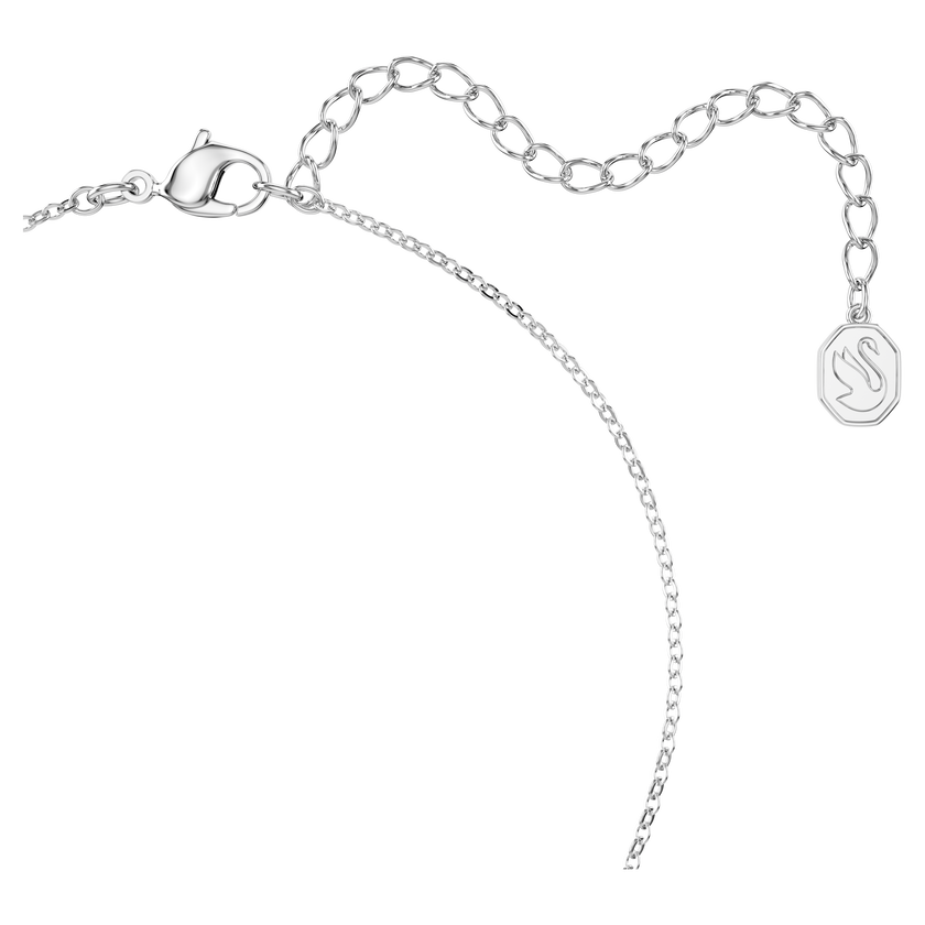 swarovski originally set  pav   crystal pearl  white  rhodium plated