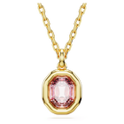 swarovski imber pendant octagon cut pink gold tone plated
