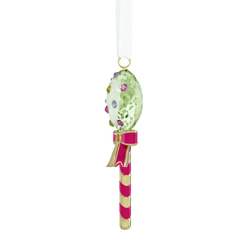 swarovski holiday cheers dulcis lollipop ornament  green