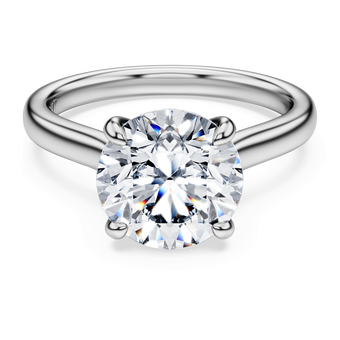 swarovski eternity solitaire ring  laboratory grown diamonds 3 ct tw  round cut  18k white gold
