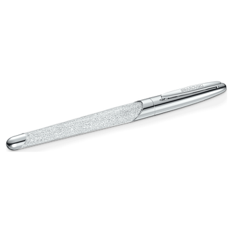swarovski crystalline nova rollerball pen silver tone chrome plated