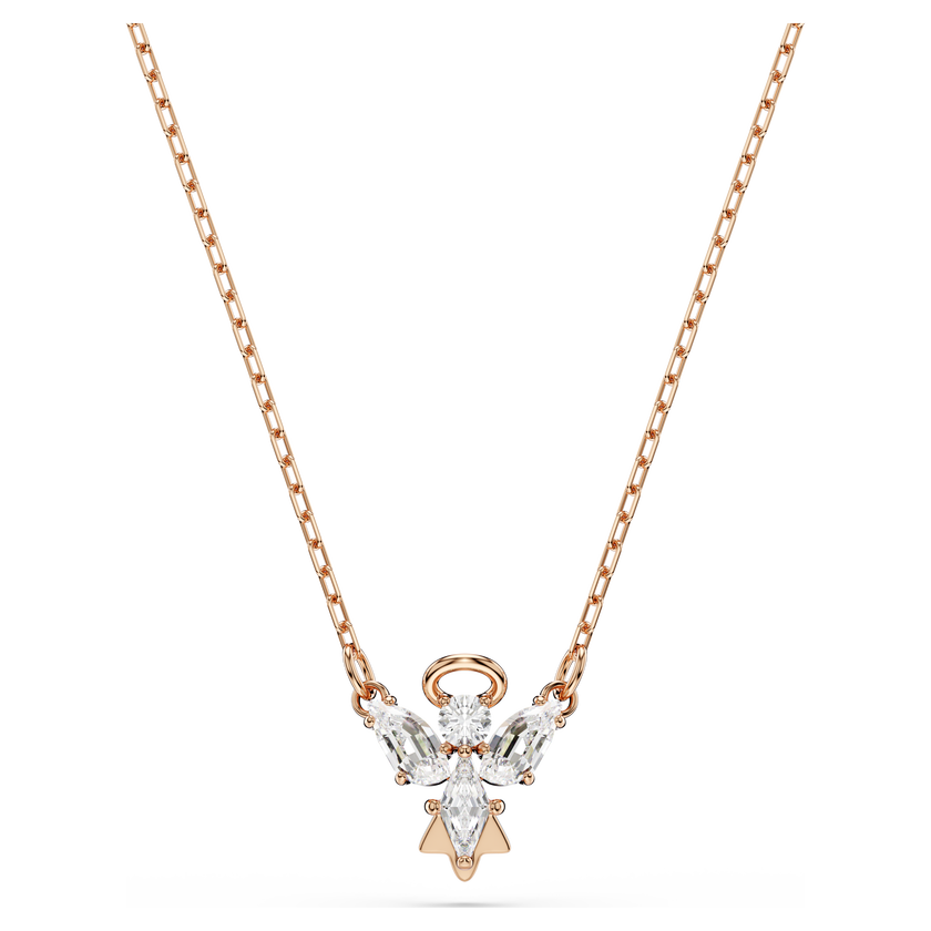 swarovski magic necklace  angel  white  rose gold tone plated