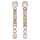 Eternal Pierced Earrings, White, Mixed metal finish