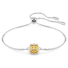 swarovski birthstone bracelet square cut november yellow rhodium plated