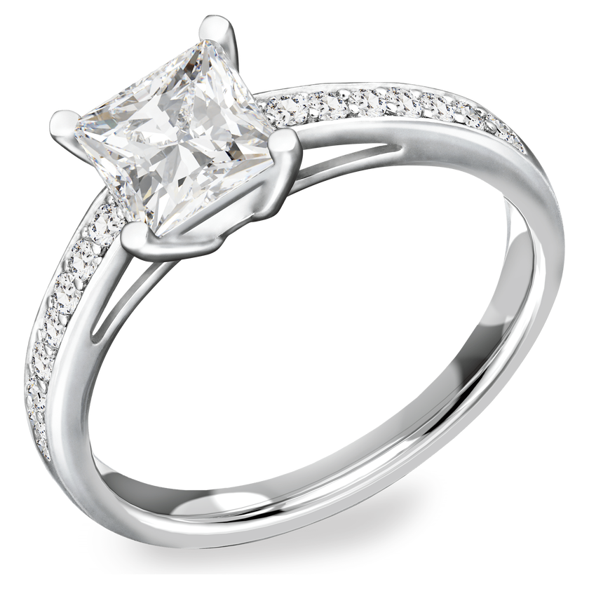 swarovski attract ring  pav   white  rhodium plated
