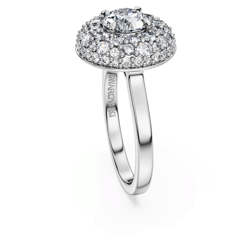 swarovski eternity halo solitaire ring  laboratory grown diamonds 2 ct tw  18k white gold
