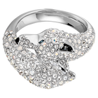 Polar Bestiary Wolf Cocktail Ring, Multi-colored, Rhodium plated