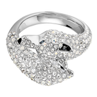 Polar Bestiary Wolf Cocktail Ring, Multi-colored, Rhodium plated