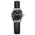 Dreamy Watch, Leather strap, Black, Stainless steel