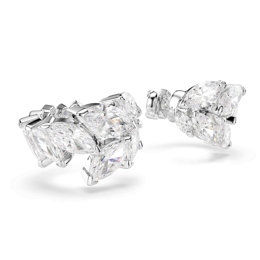 swarovski mesmera ear cuffs  marquise cut  white  rhodium plated