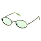 swarovski millenia sunglasses oval narrow green