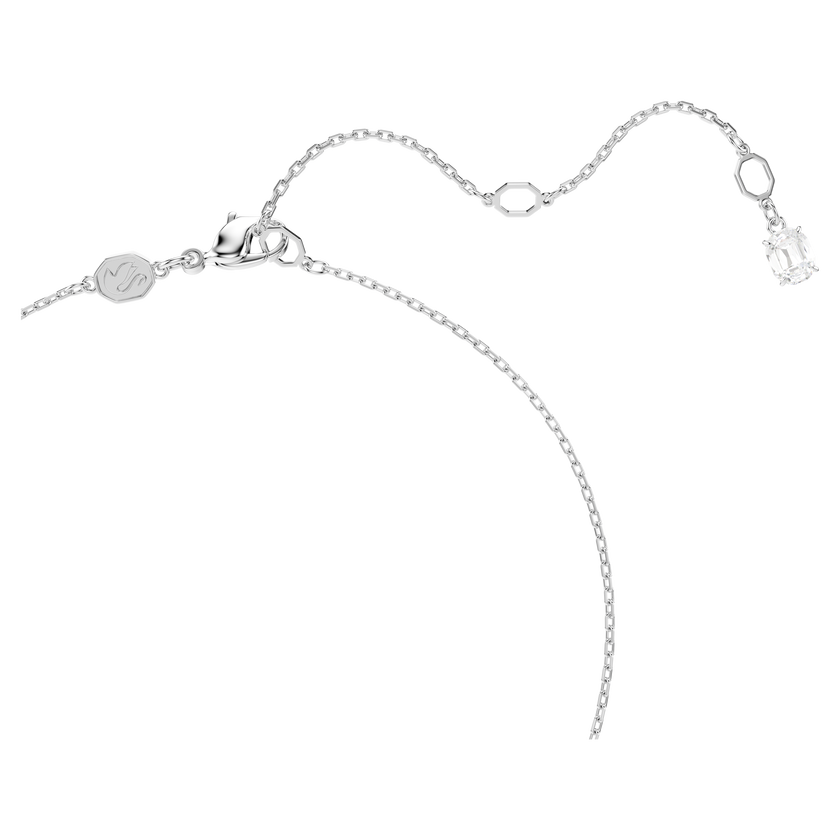 swarovski swan pendant  mixed cuts  swan  white