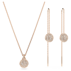swarovski sublima set white rose gold tone plated