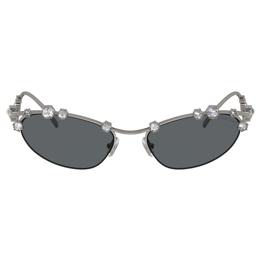 swarovski sunglasses  cat eye shape  sku001  silver tone