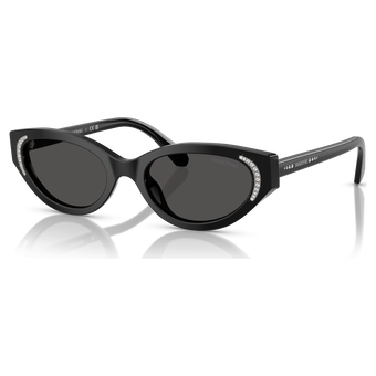 swarovski sunglasses  cat eye shape  sk6030  black