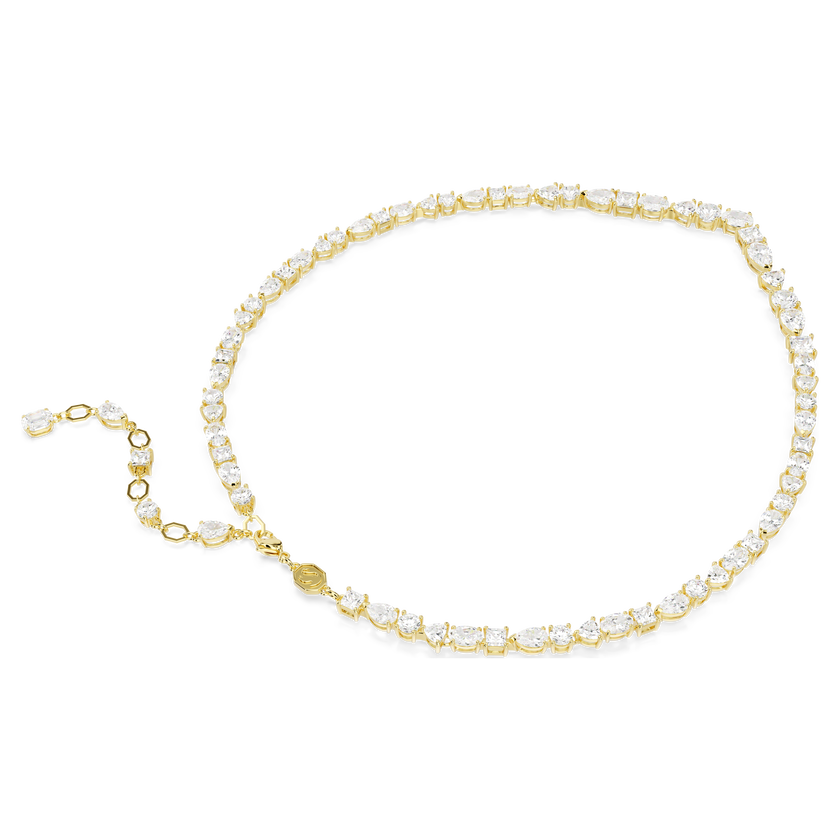 swarovski mesmera necklace  mixed cuts  white  18k gold finish
