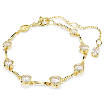 swarovski imber tennis bracelet mixed round cuts white gold tone plated