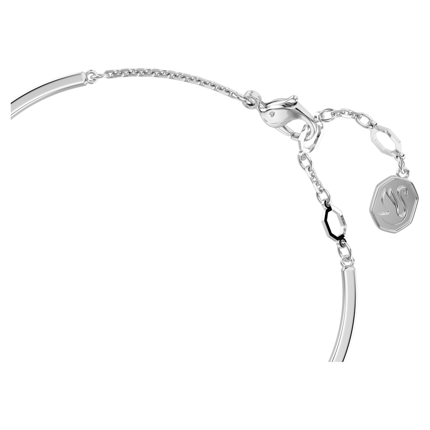 swarovski idyllia bangle  heart  blue  rhodium plated