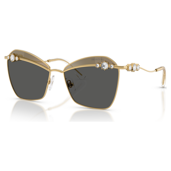 swarovski sunglasses  square shape  sk7040  gold tone