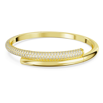 swarovski dextera bangle  white  gold tone plated