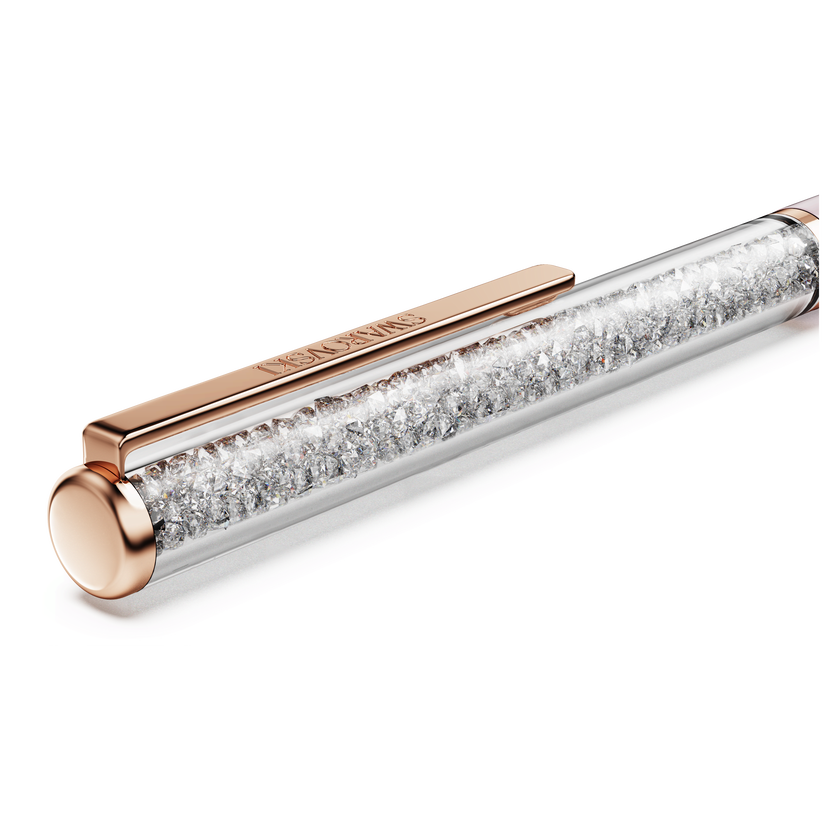 swarovski crystalline silk ballpoint pen  pink  pink lacquered  rose gold tone plated