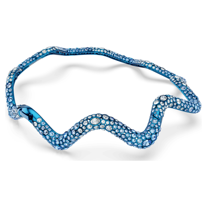 swarovski sublima choker  mixed cuts  blue  blue finish
