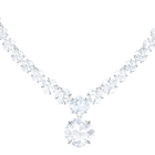Mix Necklace, White, Rhodium Plating