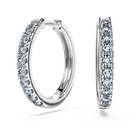 swarovski eternity hoop earrings laboratory grown diamonds 0 5 ct tw 18k white gold