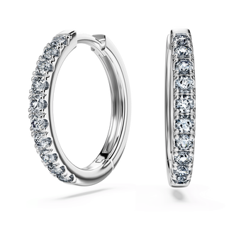 swarovski eternity hoop earrings laboratory grown diamonds 0 5 ct tw 18k white gold