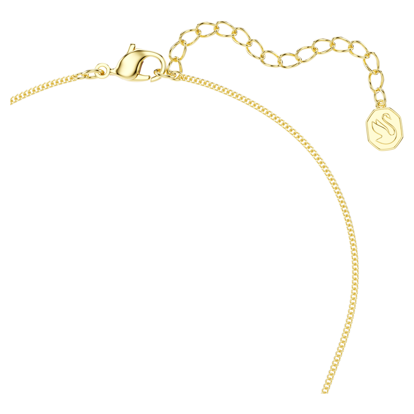 swarovski energic pendant  brown  18k gold finish