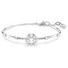swarovski constella bangle  round cut  dancing stone  white  rhodium plated