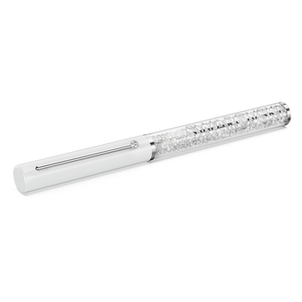 swarovski crystalline ballpoint pen  white lacquered  chrome plated