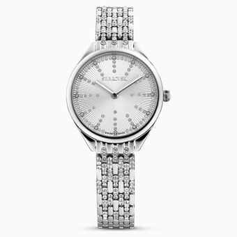 Attract watch, Metal bracelet, White, Stainless steel