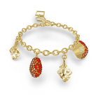 The Elements Bracelet, Red, Gold-tone plated