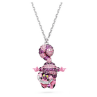 swarovski alice in wonderland pendant cat pink rhodium plated