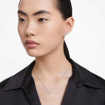 swarovski mesmera set  mixed cuts  white  rhodium plated