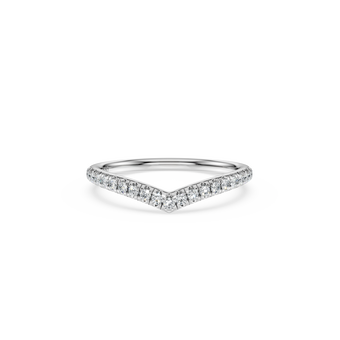 swarovski eternity v band ring  lab grown diamonds 0 25 ct tw  round shape  18k white gold