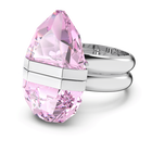 swarovski lucent ring magnetic pink rhodium plated
