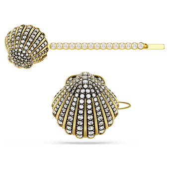 swarovski idyllia hair pin set 2 shell white mixed metal finish