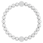 Swarovski Remix Collection Crystal Pearl Strand, Gray, Rhodium plated