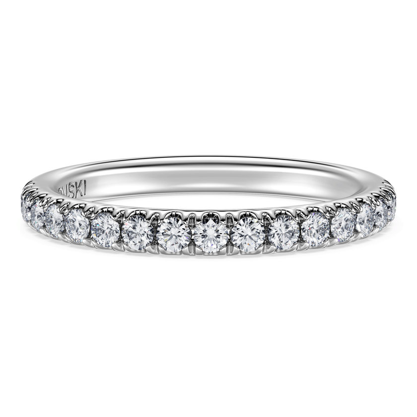 swarovski eternity band ring  lab grown diamonds 0 4 ct tw  round shape  18k white gold