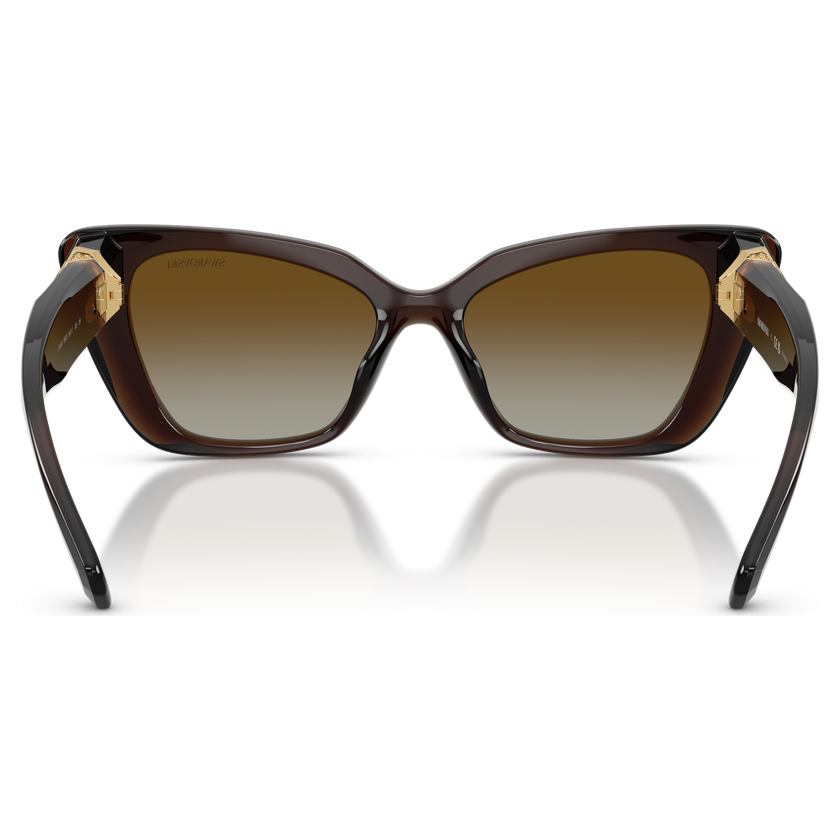 swarovski sunglasses  cat eye shape  sk6047  dark brown