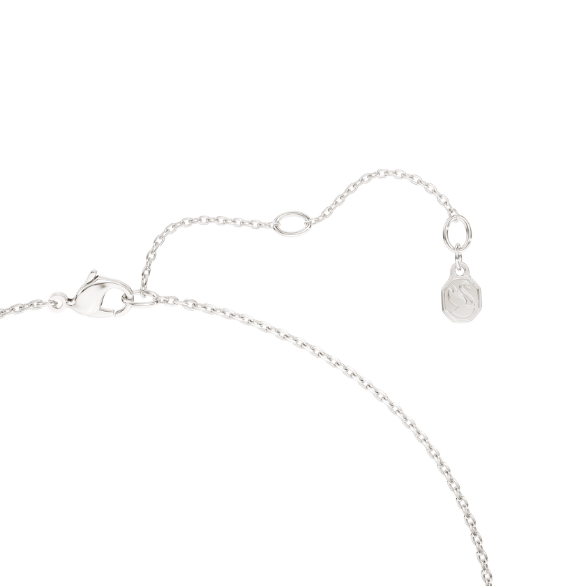 swarovski classica necklace  round cut  white  sterling silver