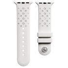 swarovski watch strap  silicone with stitching  gray  stainless steel
