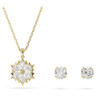 swarovski magic set  set  2   mixed cuts  snowflake  white  18k gold finish