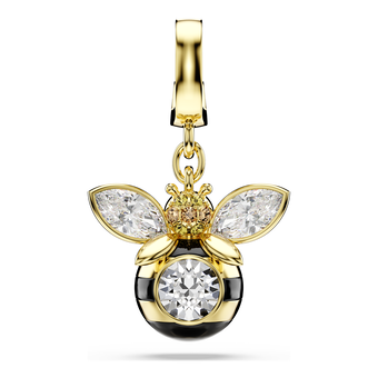 swarovski idyllia charm  mixed cuts  bee  multicolored  gold tone plated