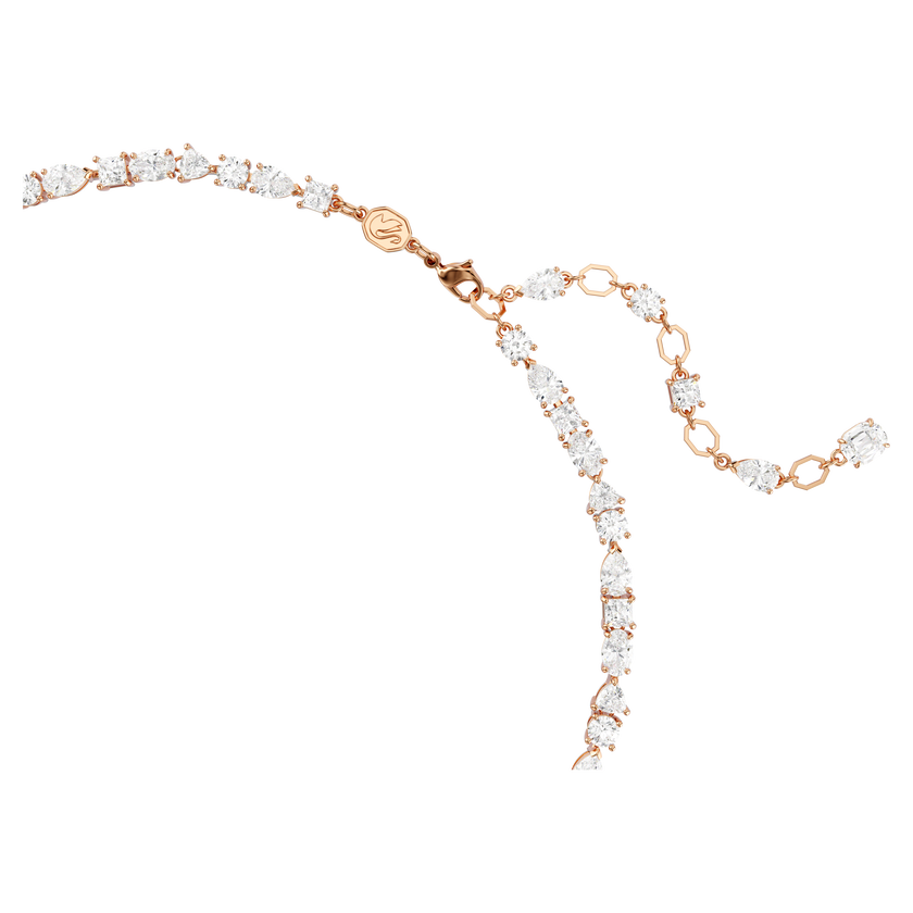 swarovski mesmera necklace  mixed cuts  white  rose gold tone plated